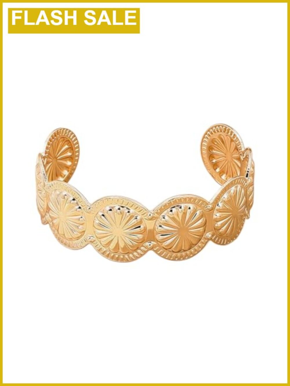 Western Cuff Bracelet for Women, Adjustable Open Cuff, Alloy
